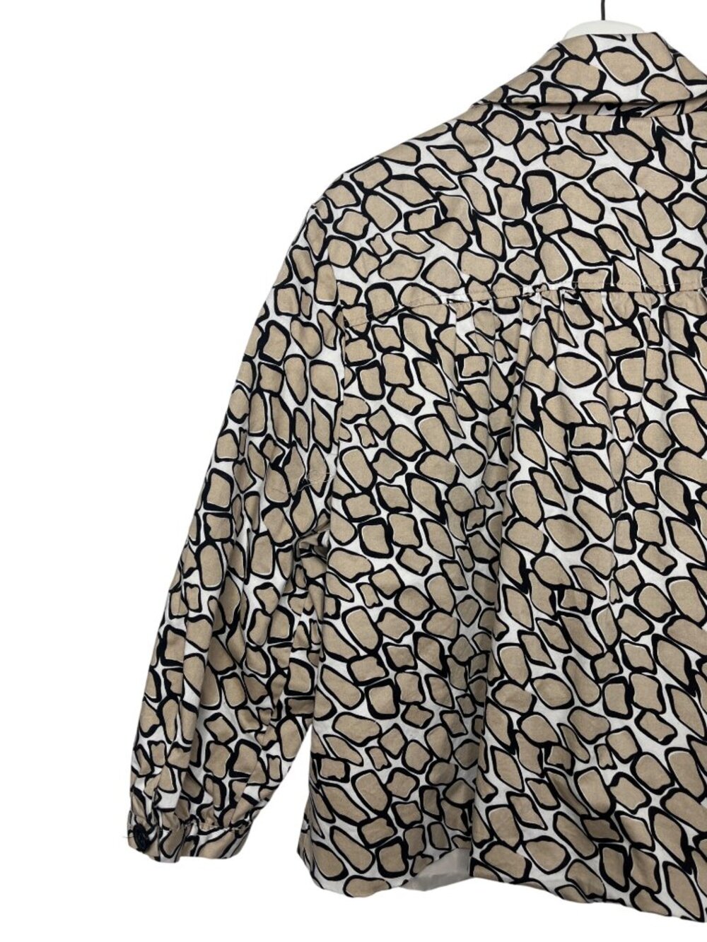 Sandro Tweed Blazer Plus 1X Tan Black Preppy - Picture 9 of 12